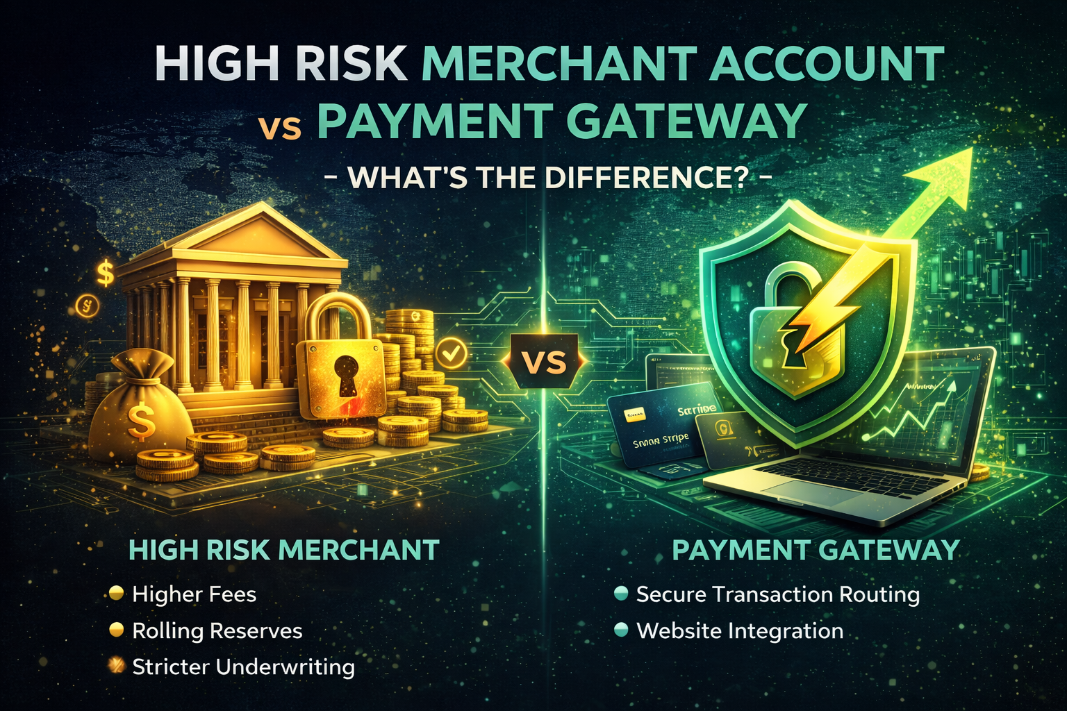 High Risk Merchant Account vs Payment Gateway – What’s the Difference?